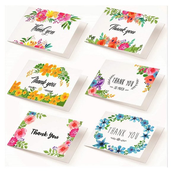 Beautiful Floral Thank you cards set - Picture 1 of 7